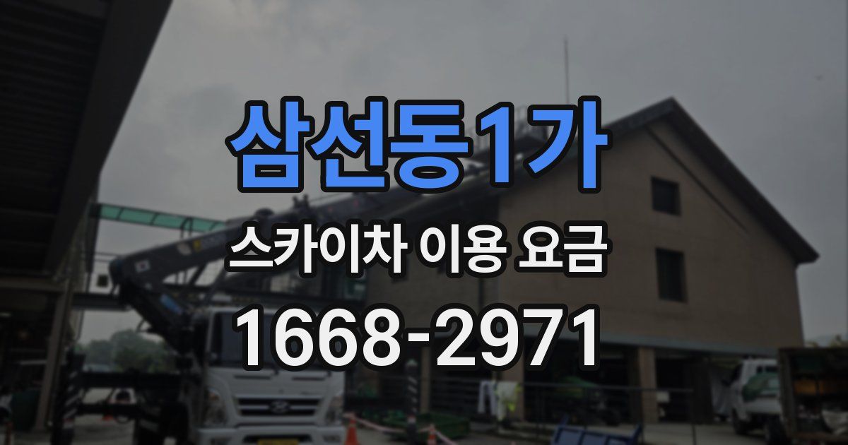 삼선동1가 스카이차 이용 요금