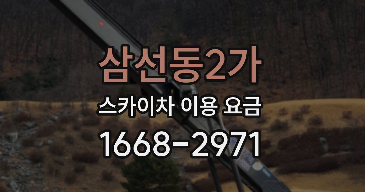 삼선동2가 스카이차 이용 요금