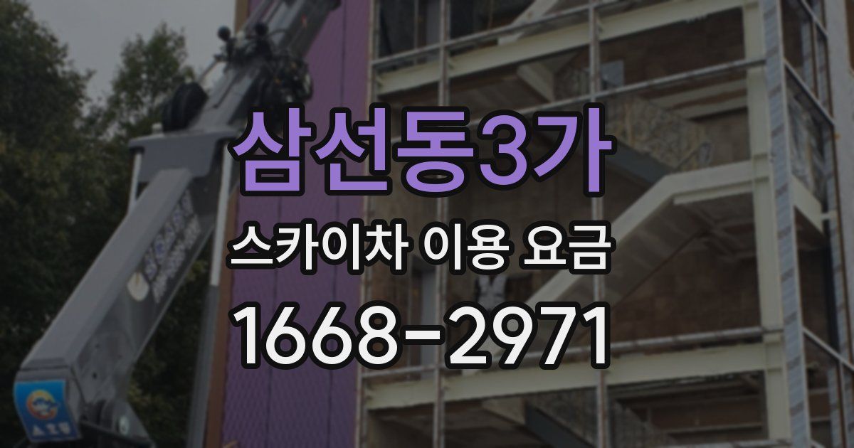 삼선동3가 스카이차 이용 요금