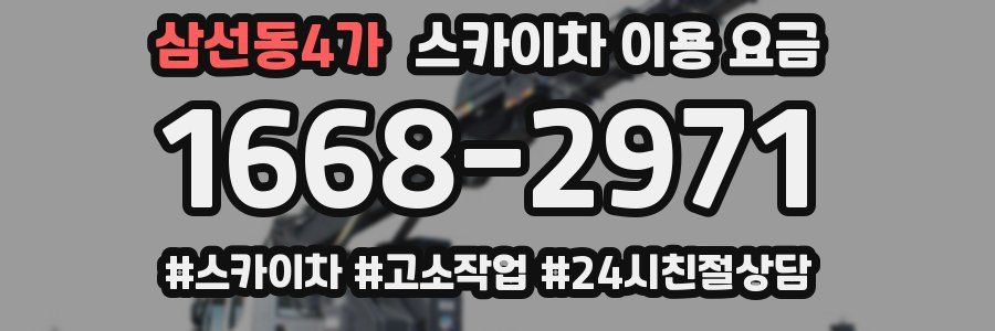 삼선동4가 스카이차 이용 요금
