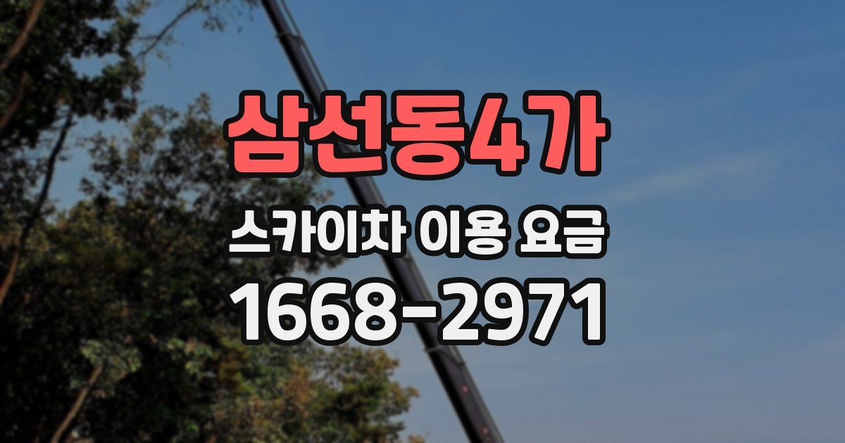 삼선동4가 스카이차 이용 요금