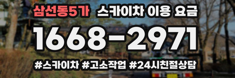 삼선동5가 스카이차 이용 요금