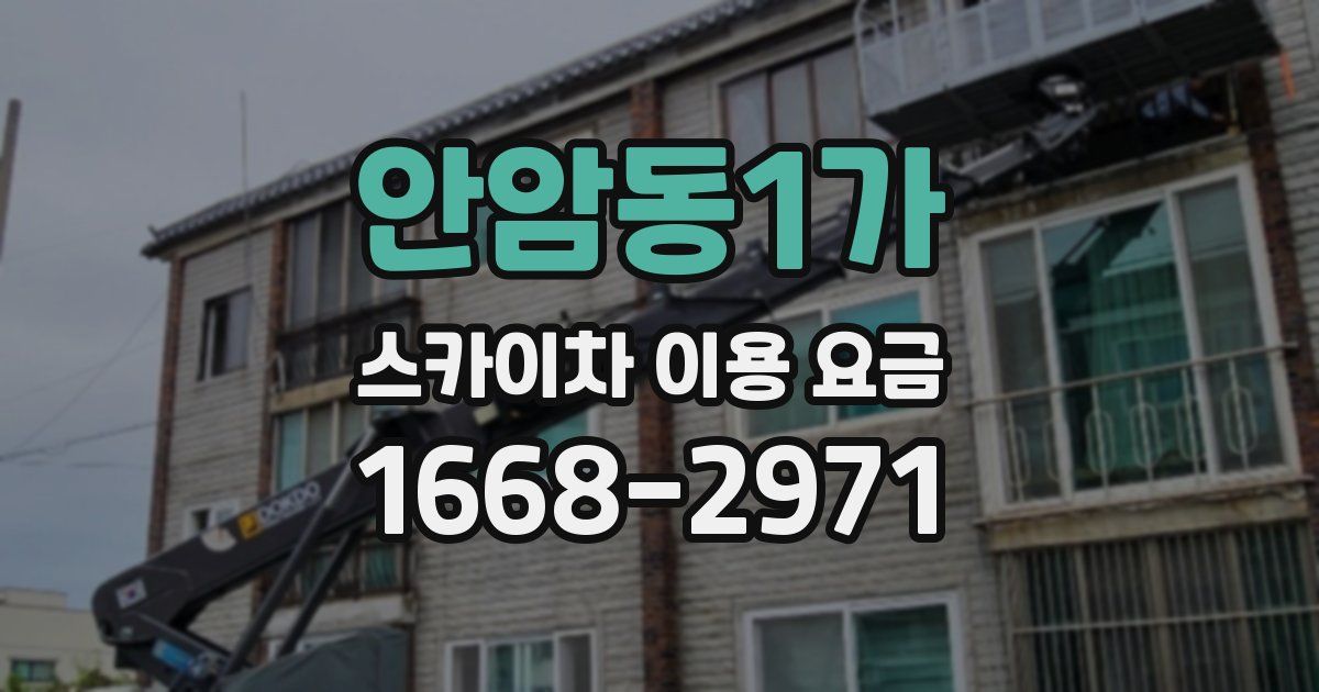 안암동1가 스카이차 이용 요금