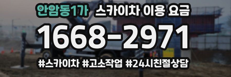 안암동1가 스카이차 이용 요금