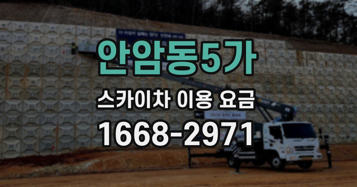 안암동5가 스카이차 이용 요금