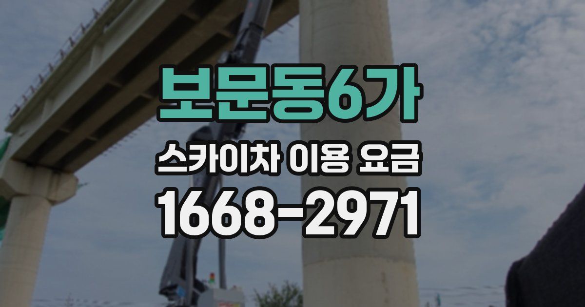 보문동6가 스카이차 이용 요금