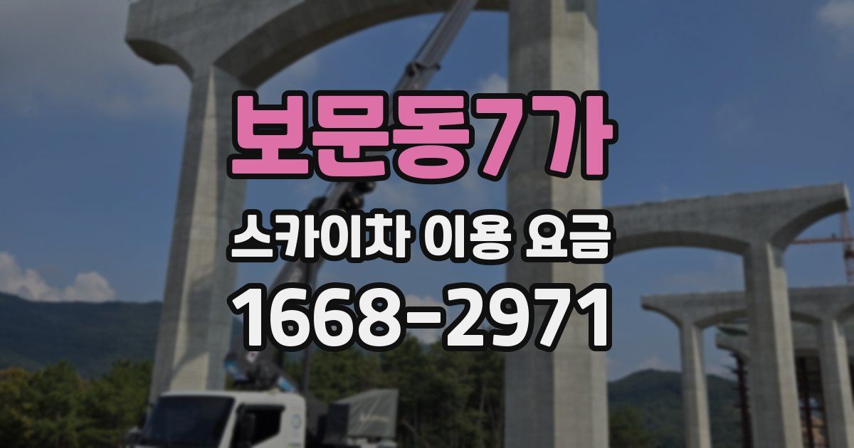 보문동7가 스카이차 이용 요금
