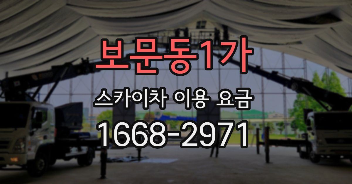 보문동1가 스카이차 이용 요금