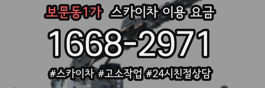 보문동1가 스카이차 이용 요금
