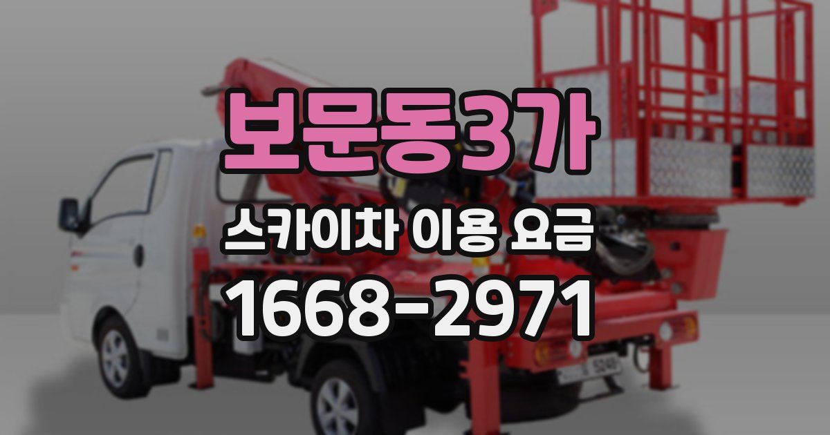 보문동3가 스카이차 이용 요금