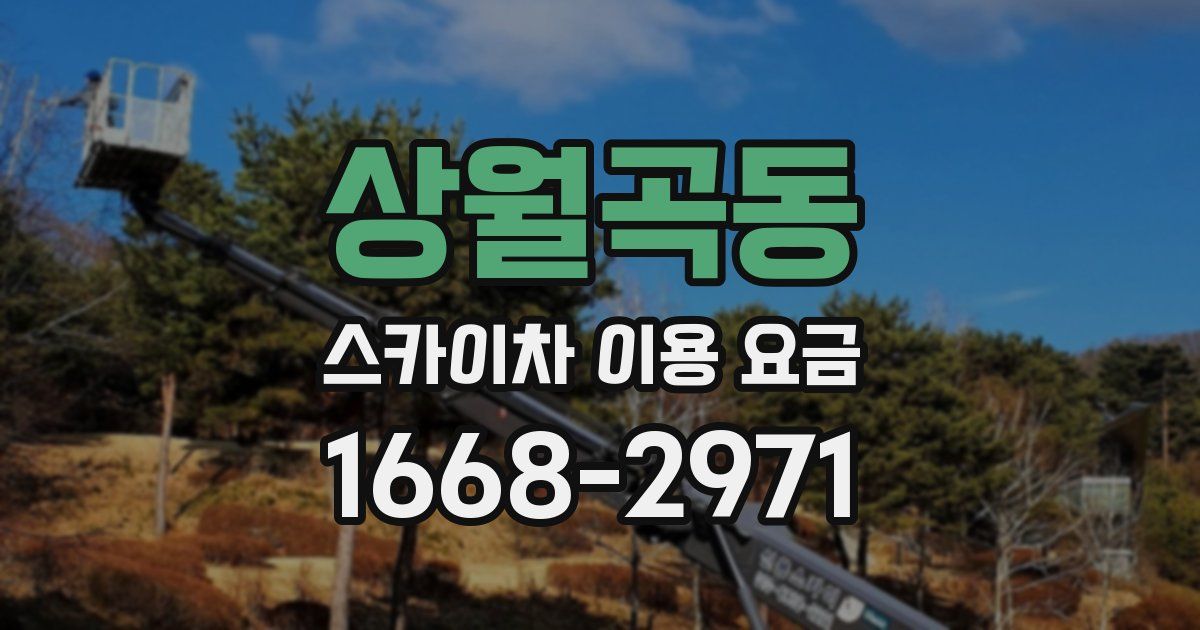 상월곡동 스카이차 이용 요금