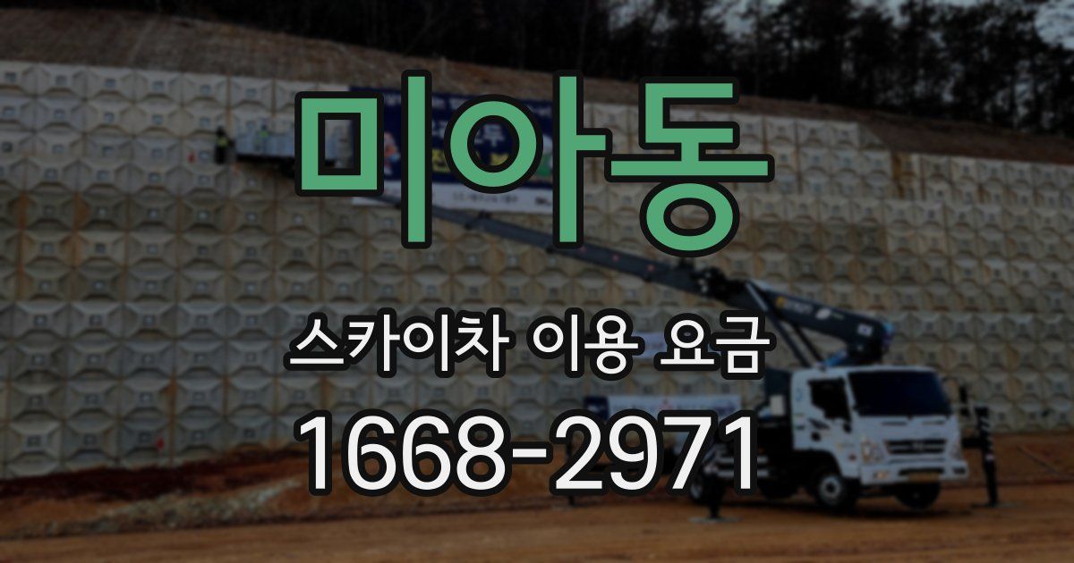 미아동 스카이차 이용 요금