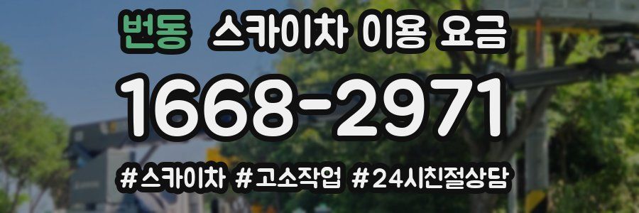 번동 스카이차 이용 요금