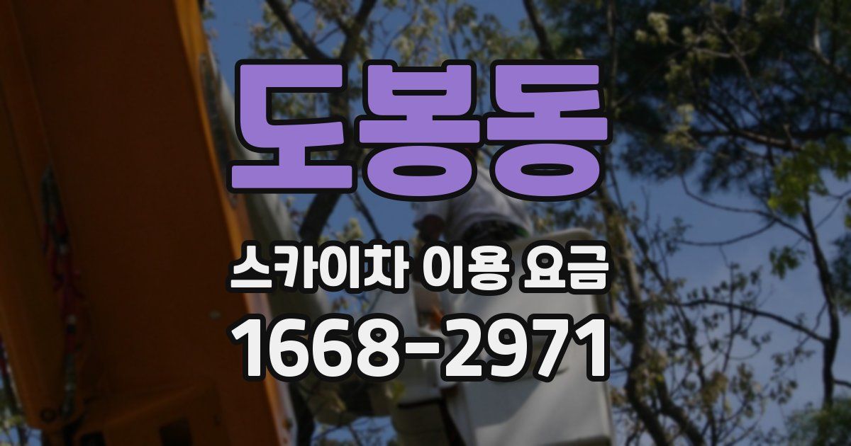 도봉동 스카이차 이용 요금