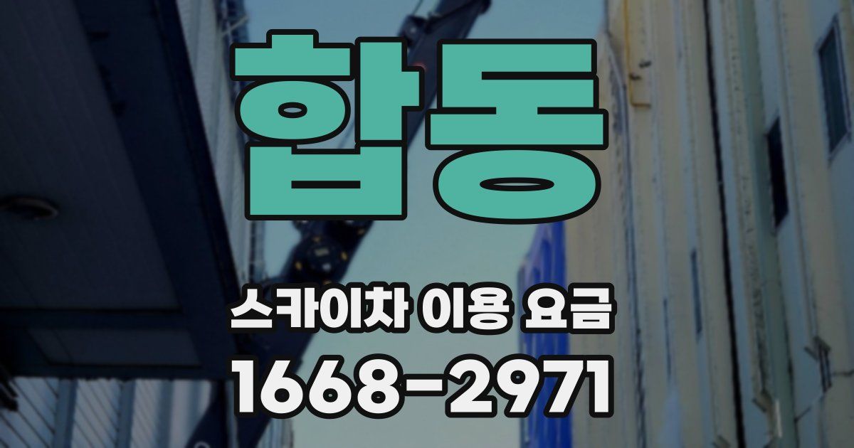합동 스카이차 이용 요금