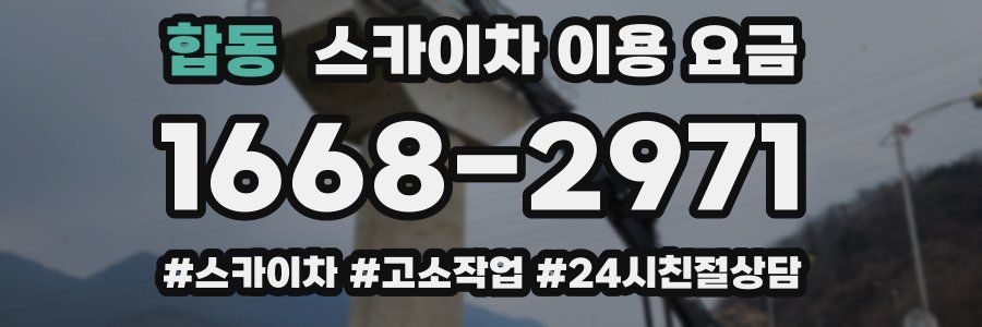합동 스카이차 이용 요금