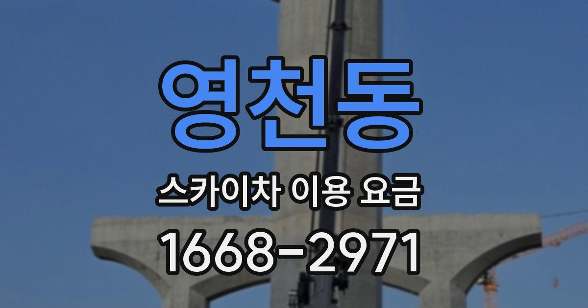영천동 스카이차 이용 요금