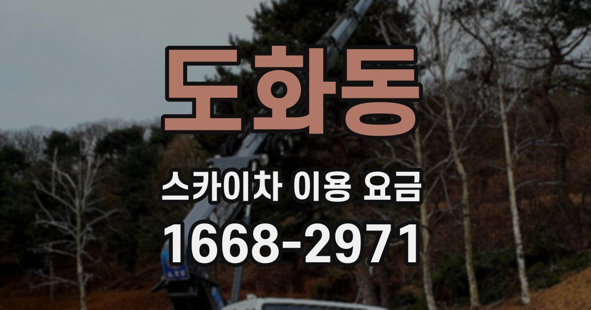 도화동 스카이차 이용 요금