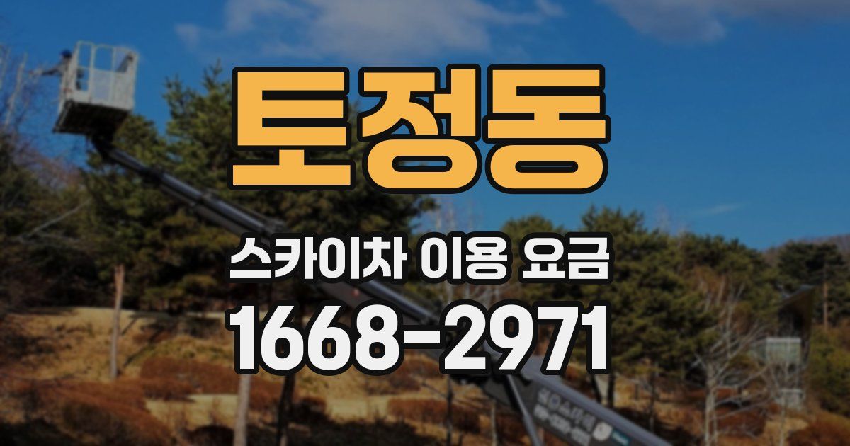 토정동 스카이차 이용 요금