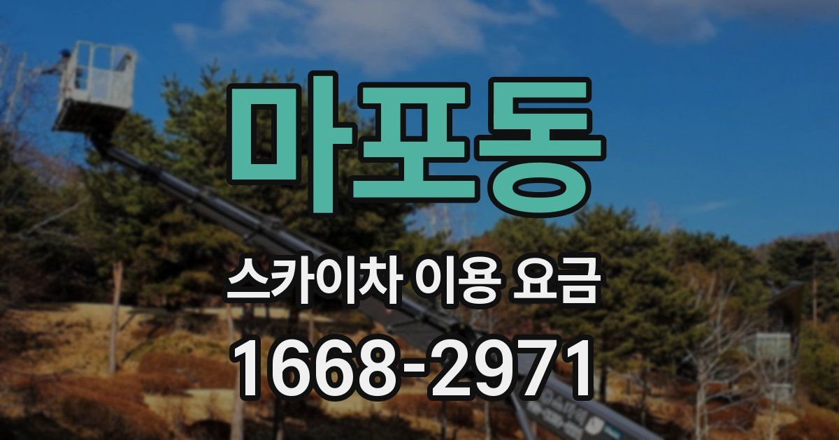 마포동 스카이차 이용 요금