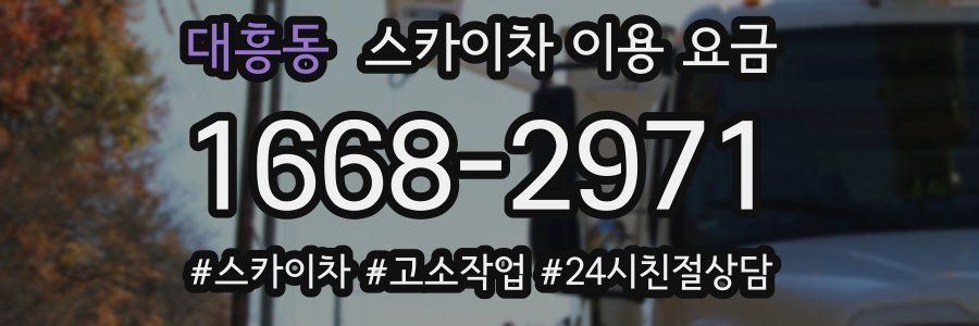 대흥동 스카이차 이용 요금