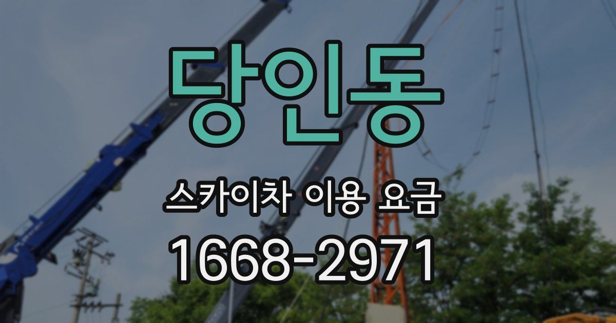 당인동 스카이차 이용 요금