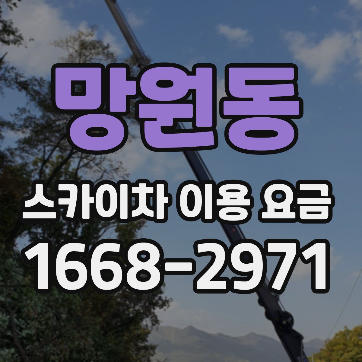 망원동 스카이차 이용 요금