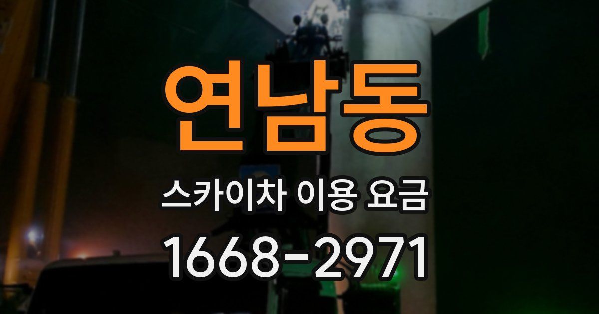연남동 스카이차 이용 요금