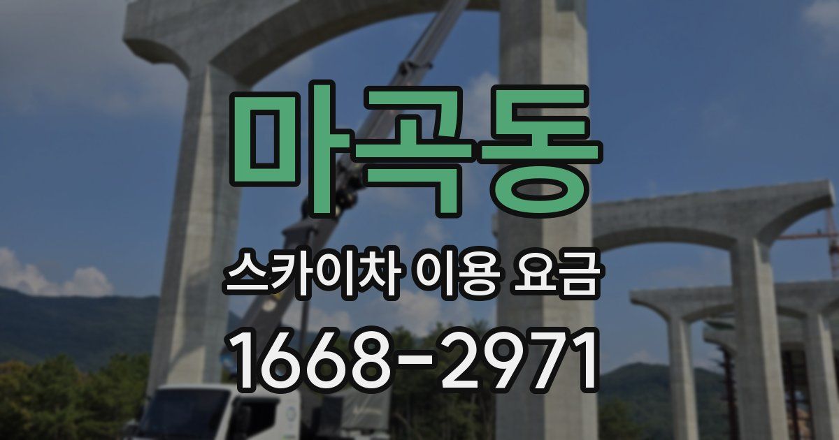 마곡동 스카이차 이용 요금