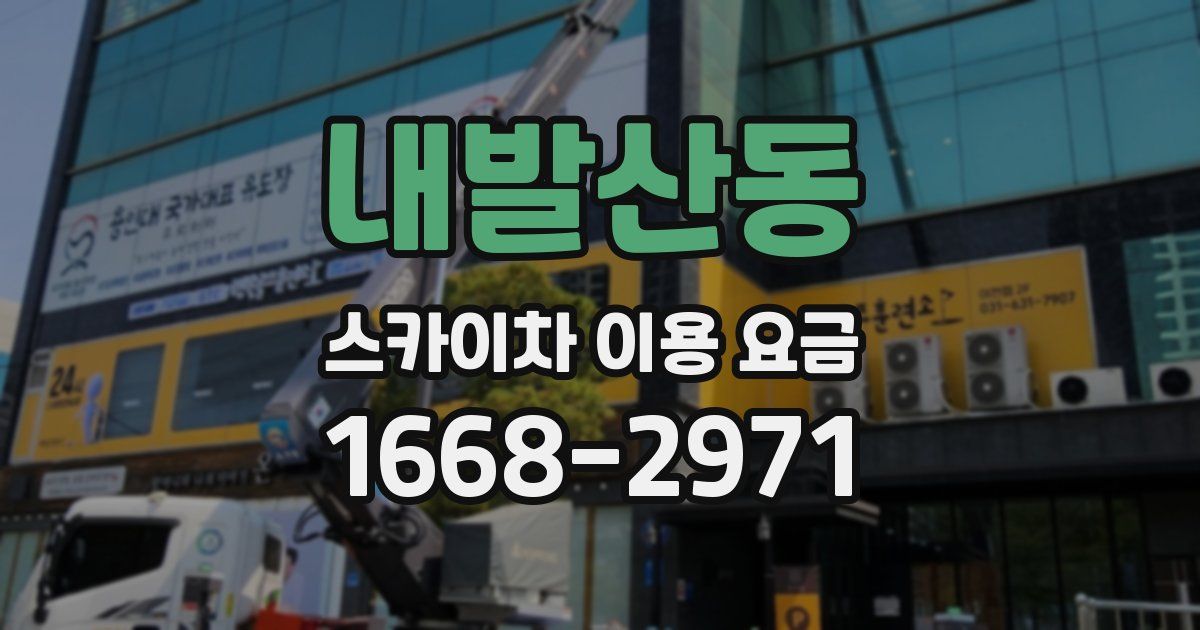 내발산동 스카이차 이용 요금