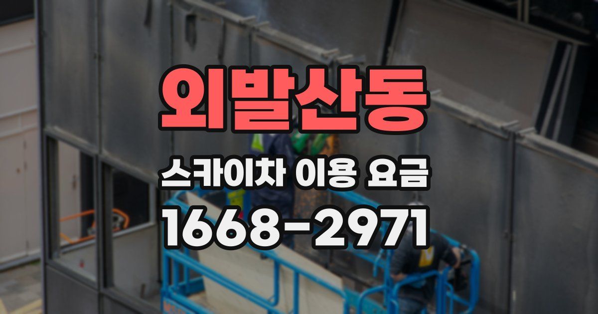 외발산동 스카이차 이용 요금