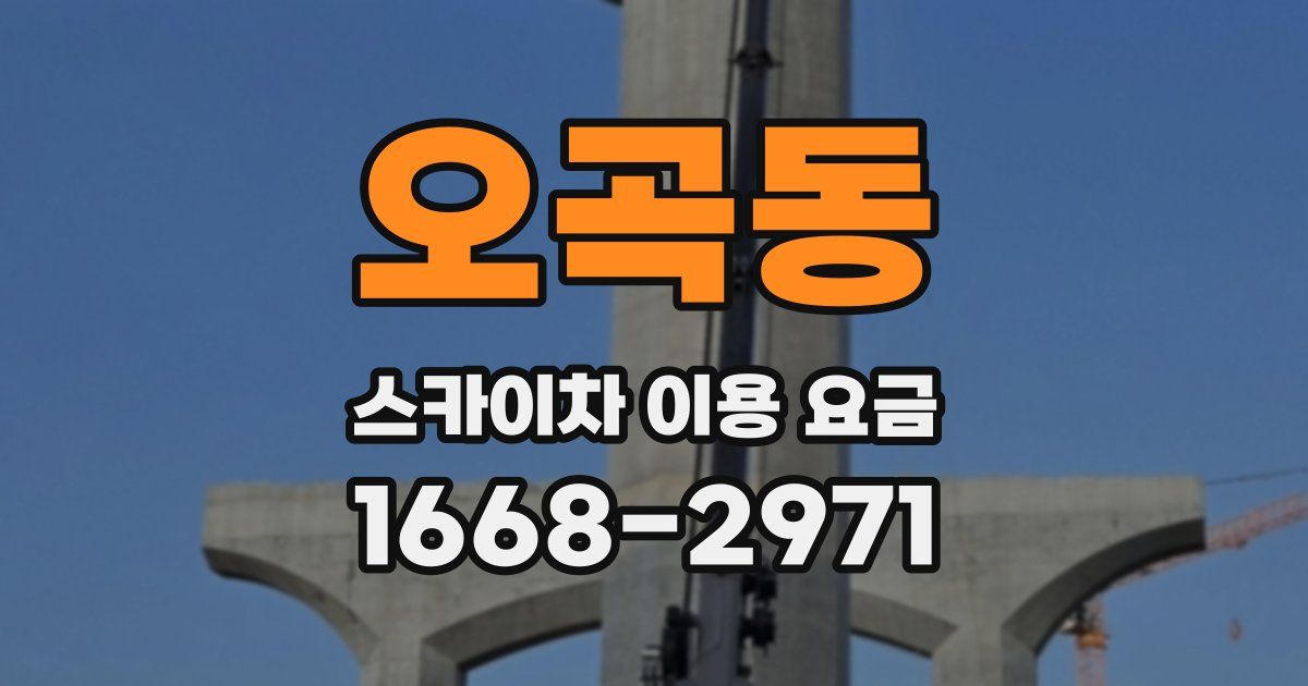 오곡동 스카이차 이용 요금