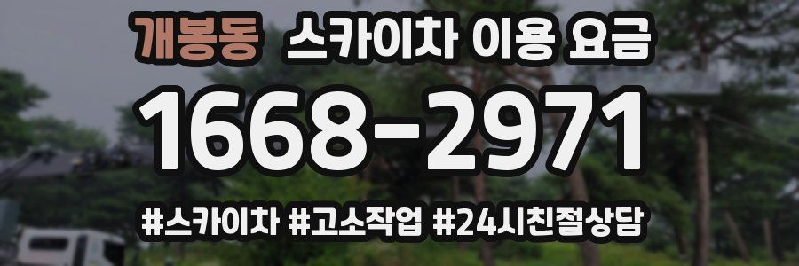 개봉동 스카이차 이용 요금