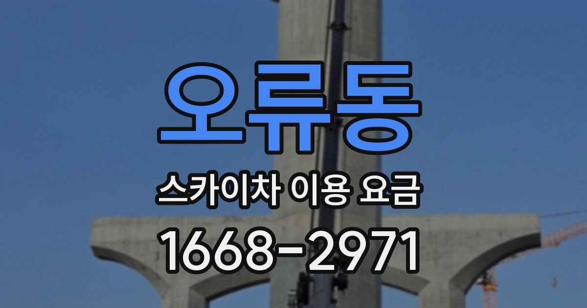 오류동 스카이차 이용 요금