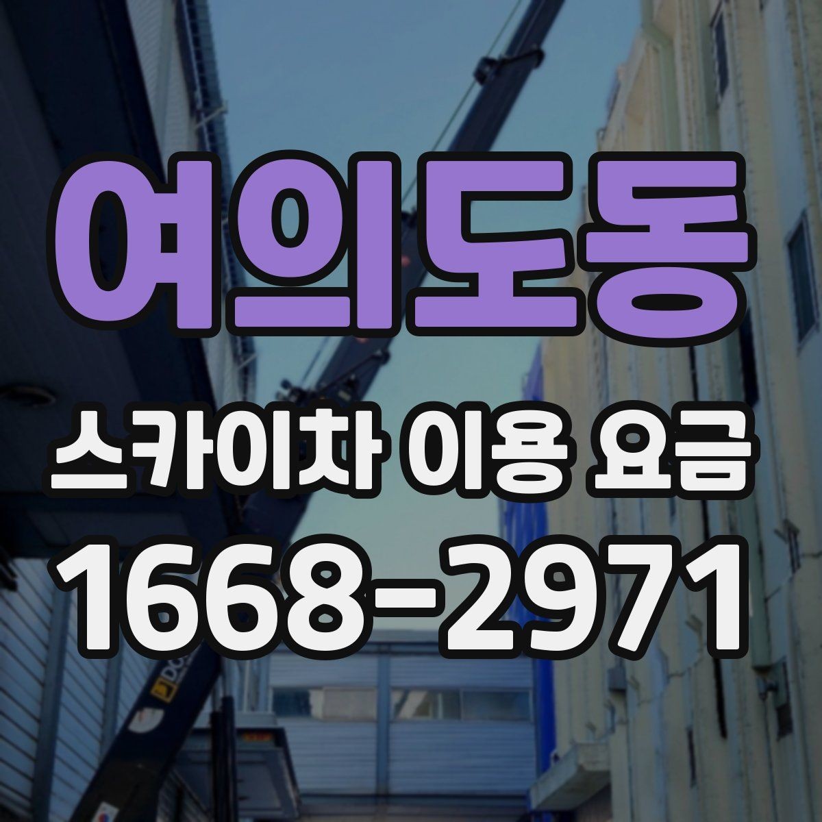 여의도동 스카이차 이용 요금 안내를 이해하는 핵심 요소