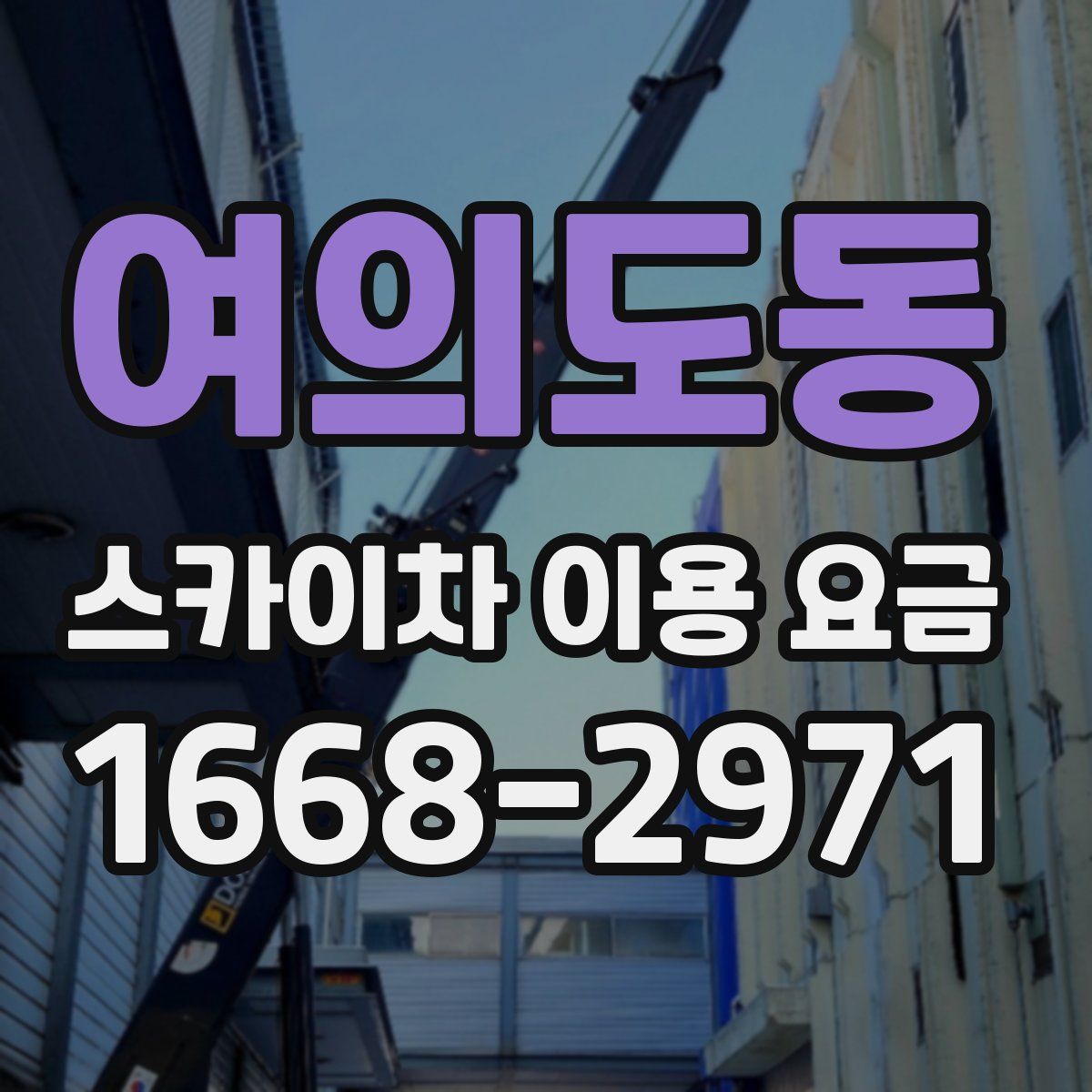 여의도동 스카이차 이용 요금