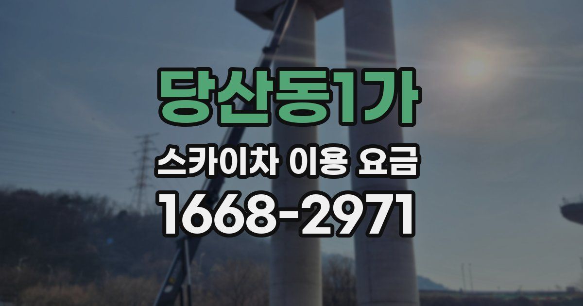 당산동1가 스카이차 이용 요금