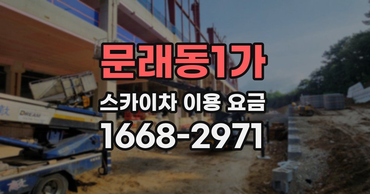 문래동1가 스카이차 이용 요금