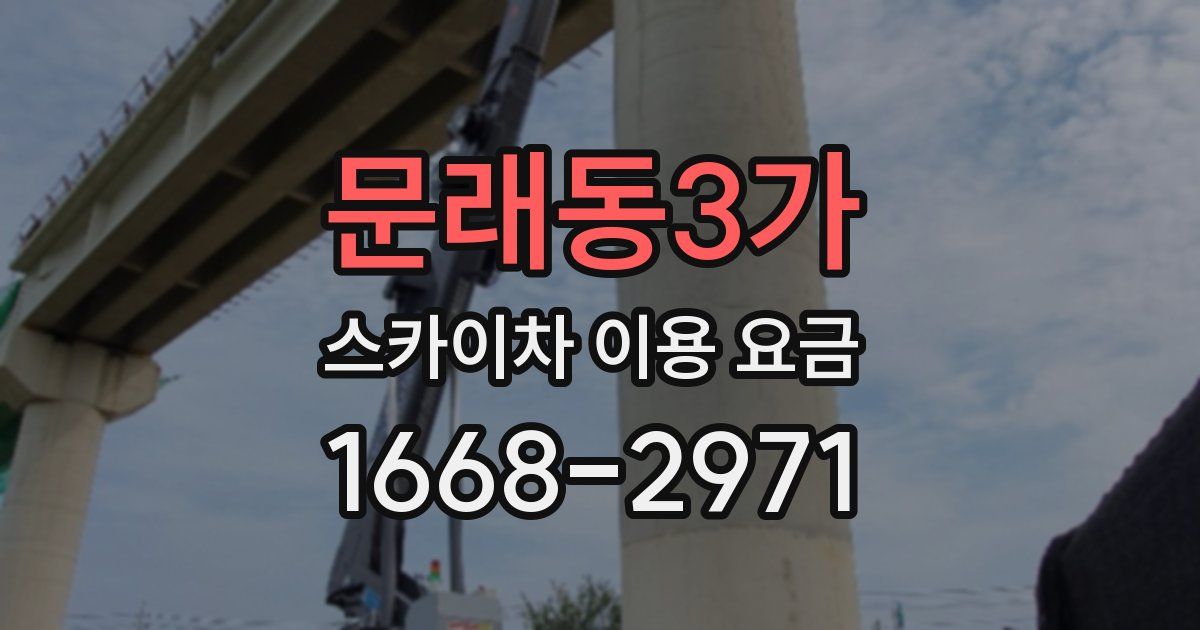 문래동3가 스카이차 이용 요금