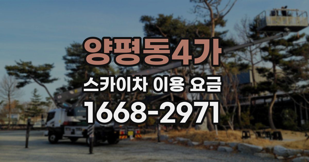 양평동4가 스카이차 이용 요금