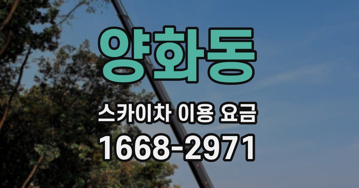 양화동 스카이차 이용 요금