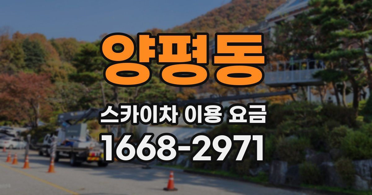 양평동 스카이차 이용 요금