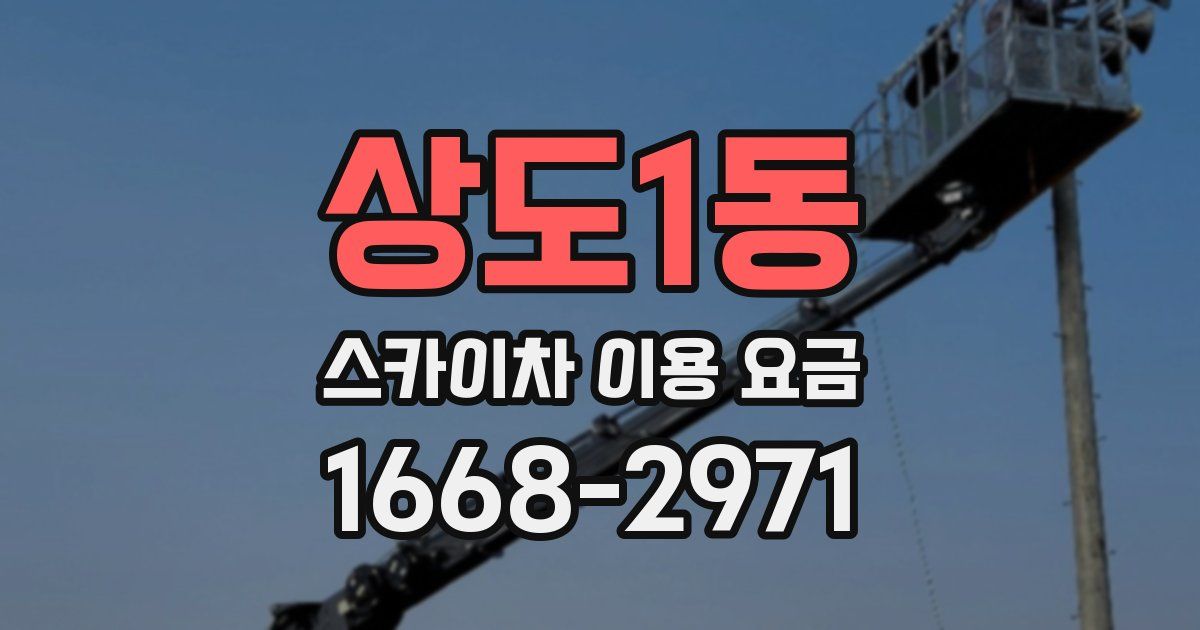 상도1동 스카이차 이용 요금