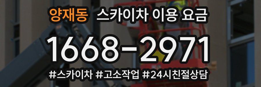 양재동 스카이차 이용 요금