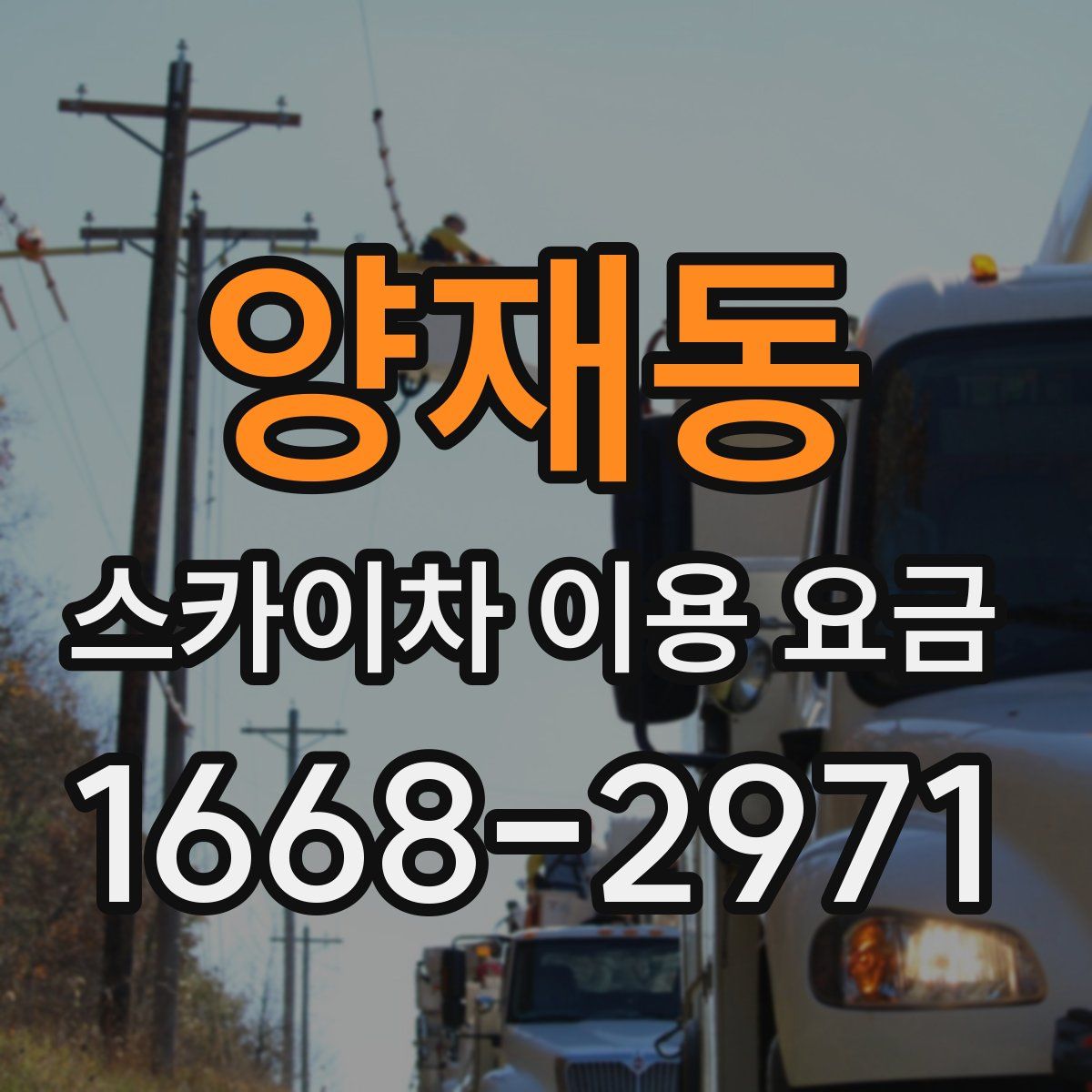 양재동 스카이차 이용 요금