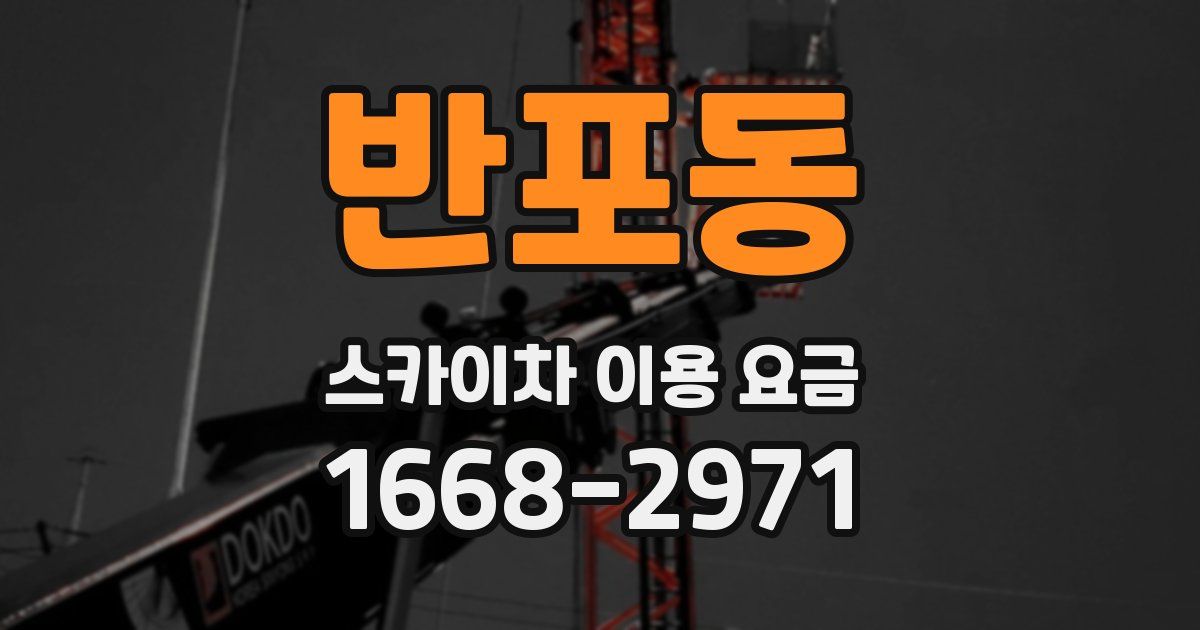 반포동 스카이차 이용 요금