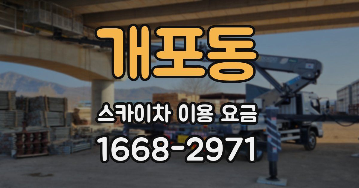개포동 스카이차 이용 요금