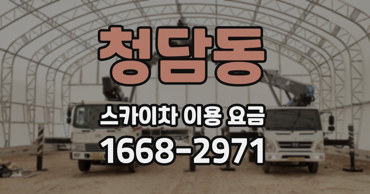 청담동 스카이차 이용 요금