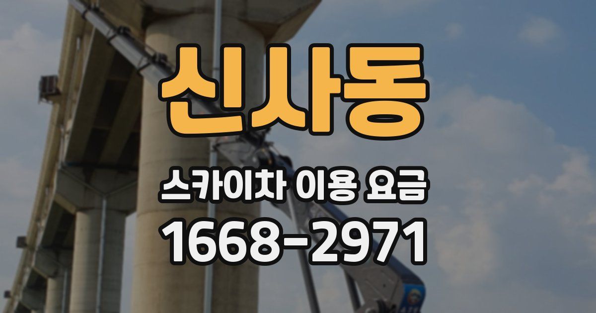 신사동 스카이차 이용 요금