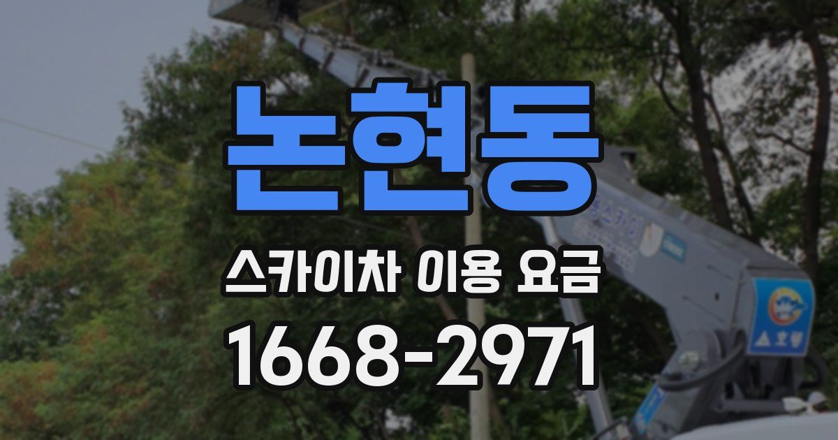논현동 스카이차 이용 요금
